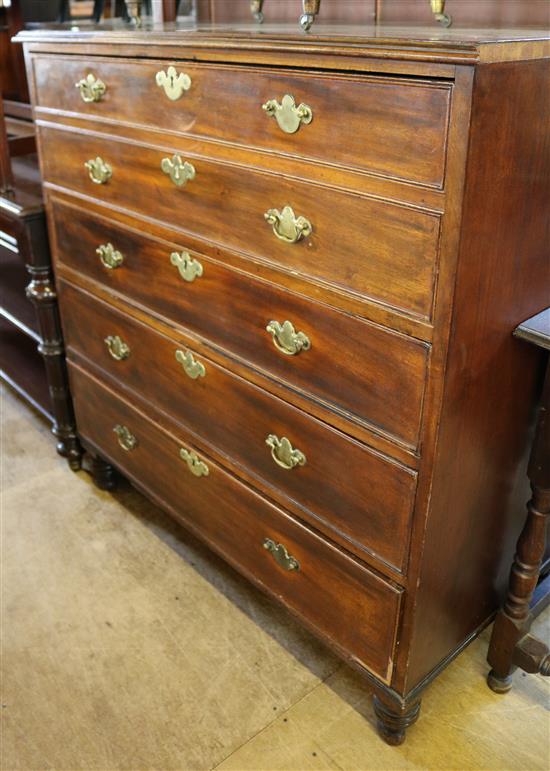 Mahogany secretaire chest